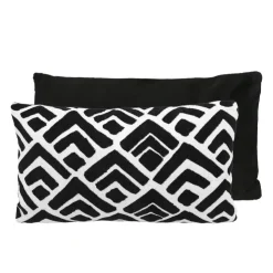 Outlet HOME COLLECTION Coussin geo 30x50cm noir