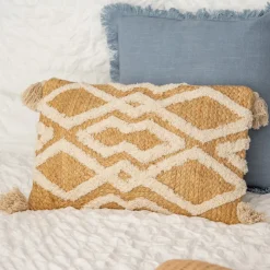 Sale Coussin jute tufte 50x30cm