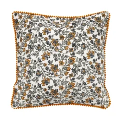 Outlet HOME COLLECTION Coussin lauren 40x40cm ocre