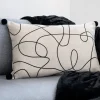 Hot JAPANDI Coussin line art 60x40cm avec po
