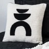 Online JAPANDI Coussin neo piping noir 45x45cm