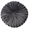 Best HOME COLLECTION Coussin rond velours gris