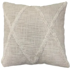 Outlet NATURAL HOME Coussin tufte creme 40x40