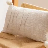 Online NATURAL HOME Coussin 30x50cm naturel pompons
