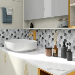 Discount KINGMANN PREMIUM Credence adhesive hexag gris x5