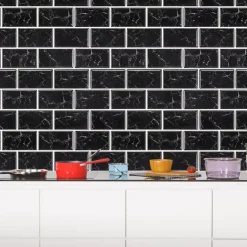 KINGMANN PREMIUM Credence adhesive marbre noir x5