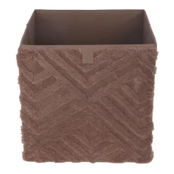 Hot THE STORAGE SHOP Cube de rangement chevron marron