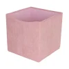 Hot THE STORAGE SHOP Cube rangement velours rose