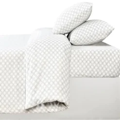 Clearance SIMPLY Drap housse 140x190 imprime blan