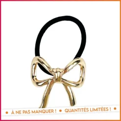 Sale GRIP & GLAM Elastique cheveux noeud gold