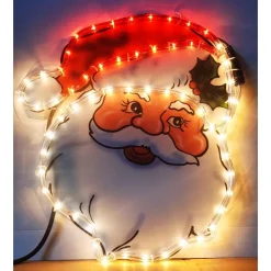 Discount Enseigne lum visage pere noel