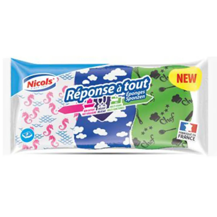 Hot NICOLS Eponges x3 reponse a tout