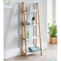 Discount BATHROOM COLLECTION Etagere 4 niveaux en bambou