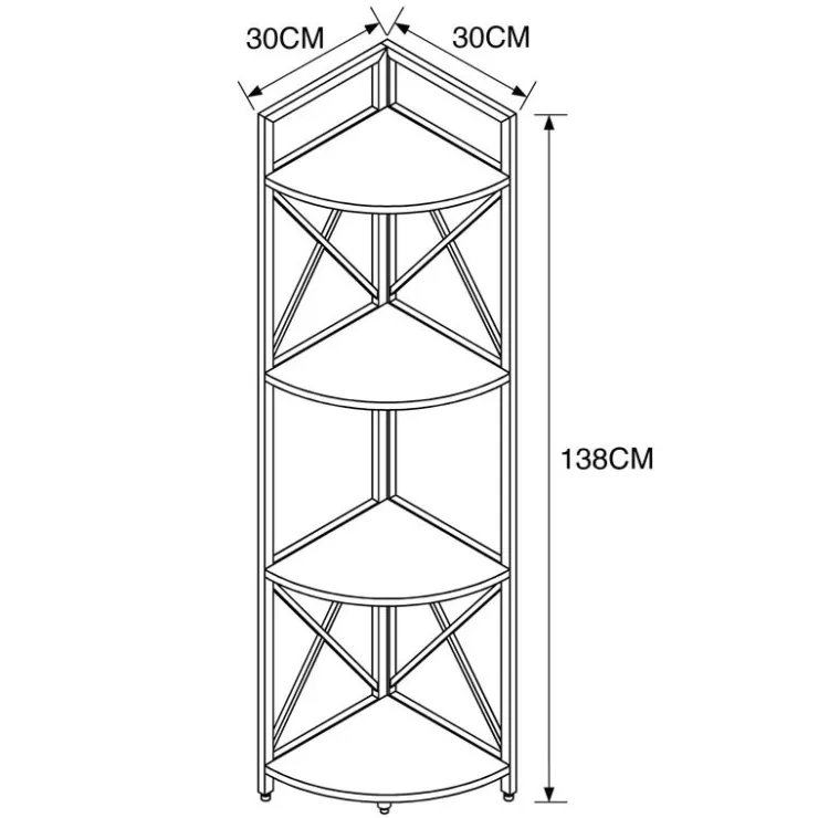 Outlet KANSAS Etagere d angle 4 niveaux