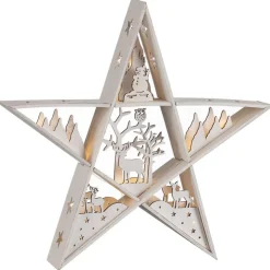 Etoile avec scene en bois