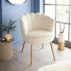 Sale HOME COLLECTION Fauteuil beige pieds metal or