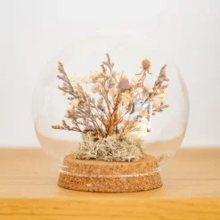 NATURAL HOME Fleurs sechees boule verre
