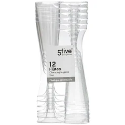 Flute a champagne x12 plastique