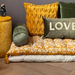 Best TROPICAL PARADISE Futon fleuri 120x60cm ocre