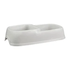 Best PET ESSENTIALS Gamelle plastique double grise