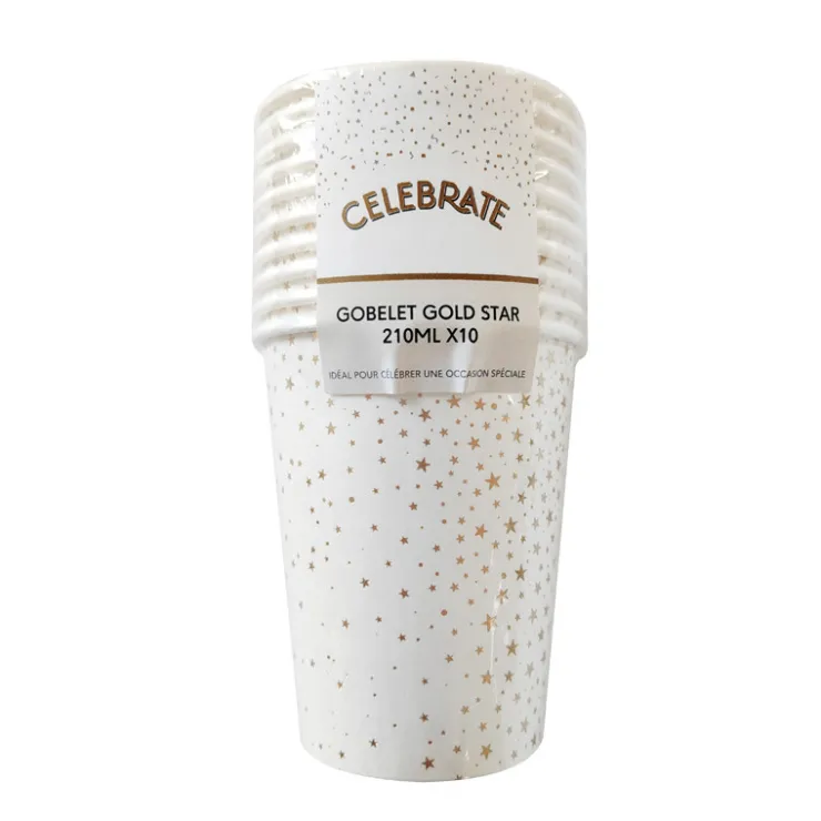 Best Gobelet gold star 210ml x10