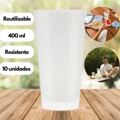 New Gobelet 400ml x10 plastique reut