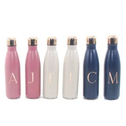 Discount LET'S DRINK Gourde inox uni lettre doree