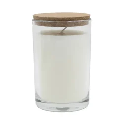 SIMPLY Grande bougie lin couvercle