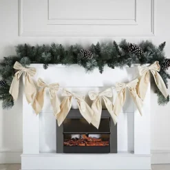 Sale Guirlande tissue avec nAuds crem