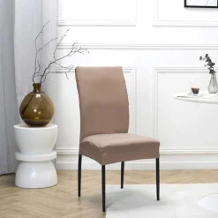Sale SIMPLY Housse de chaise uni taupe