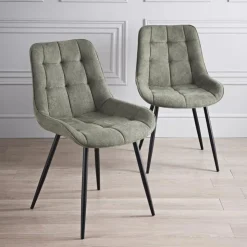 Online HOME COLLECTION Lot 2 chaises alren vert