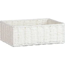 Hot THE STORAGE SHOP Lot 2 paniers tresses blanc