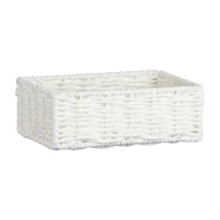 Hot THE STORAGE SHOP Lot 2 paniers tresses blanc