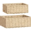 Outlet THE STORAGE SHOP Lot 2 paniers tresses naturel