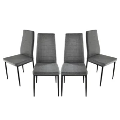Outlet HOME COLLECTION Lot de 4 chaises grises