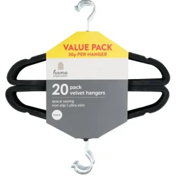 Sale SIMPLY Lot de 20 cintres velours noir