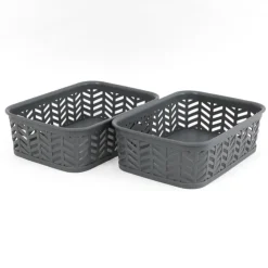 Best SIMPLY Lot de 2 mini paniers 20x15x6cm