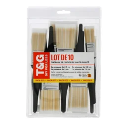 Discount T&G FOR LESS Lot de 10 pinceaux