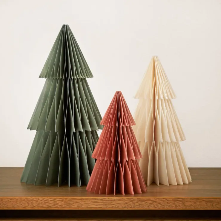 Discount Lot de 3 sapins en papier