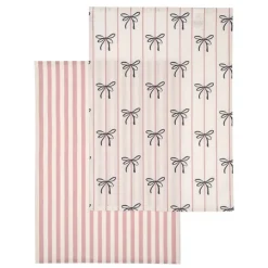 Online KITCHEN COLLECTION Lot de 2 tochons raye avec noeud