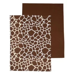 Discount KITCHEN COLLECTION Lot de deux torchons girafe