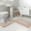 Online Lot x2 tapis bain beige