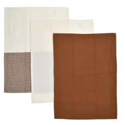 KITCHEN COLLECTION Lot x3 torchons gaufres 50x70cm