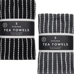 Outlet SIMPLY Lot x3 torchons rayes ass