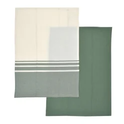 Outlet SIMPLY Lot x2 torchons vert 45x65