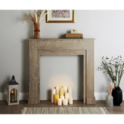 Outlet HOME COLLECTION Manteau de cheminee fini bois