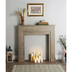 Outlet HOME COLLECTION Manteau de cheminee fini bois