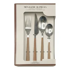 Online KITCHEN COLLECTION Menagere 16pcs inox manche bois
