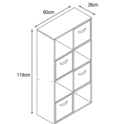 Outlet SIMPLY Meuble 8 cubes couleur bois