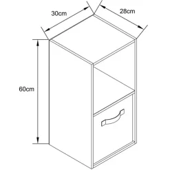 Discount SIMPLY Meuble 2 cubes+1 panier